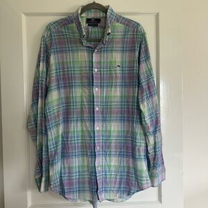 Vineyard Vine Plaid Button Down Shirt